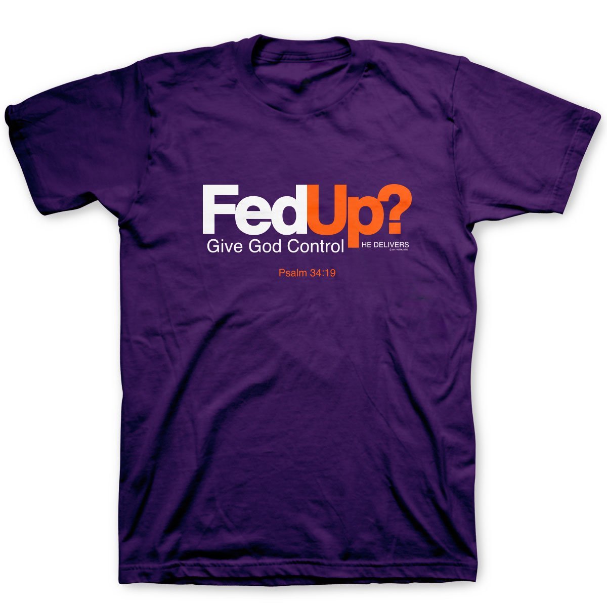 Kerusso Fed Up Give God Control Christian Unisex - Adult & Kids T-Shirts, Sweatshirts & Hoodies apparel design preview 1