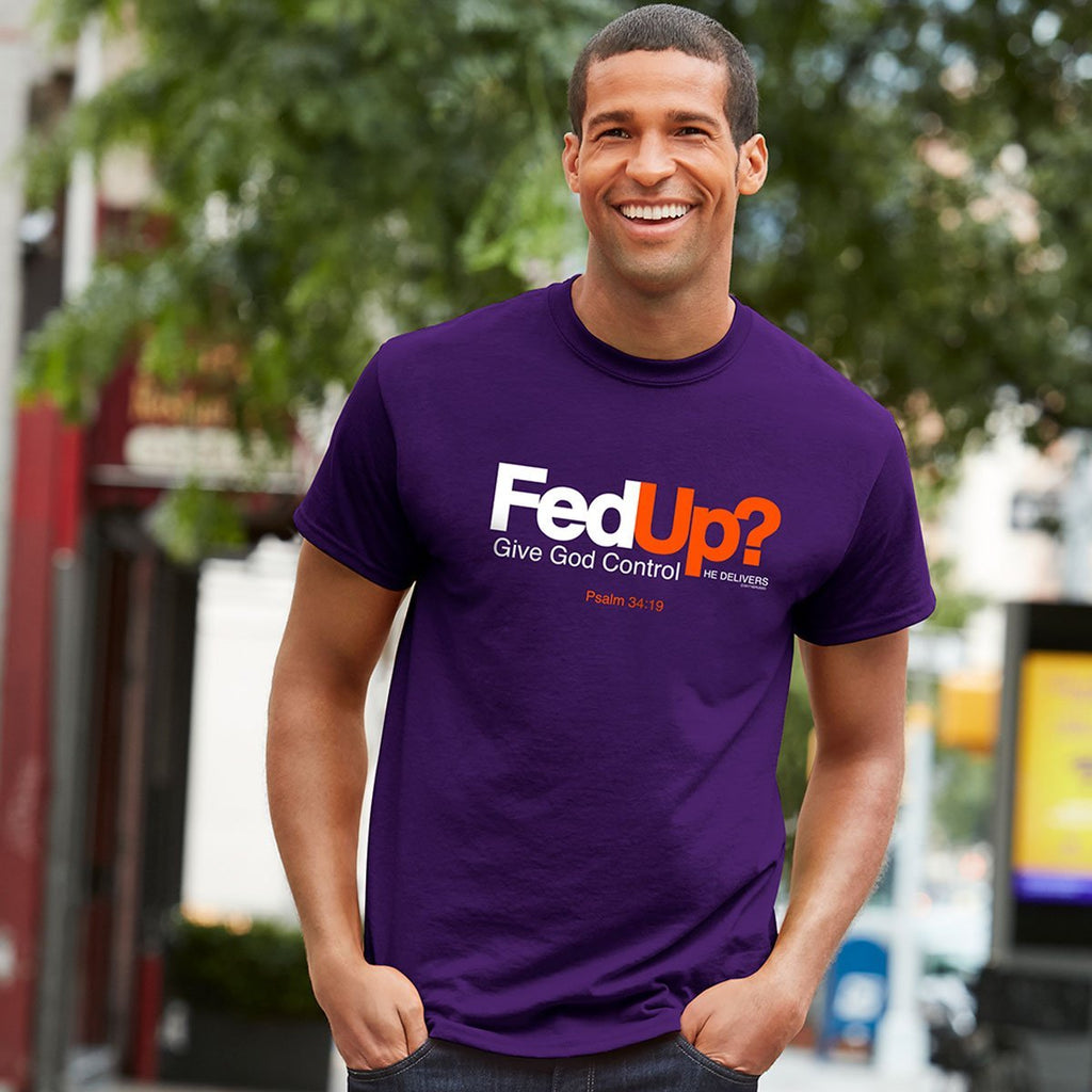Kerusso Fed Up Give God Control Christian Unisex - Adult & Kids T-Shirts, Sweatshirts & Hoodies apparel design preview 2