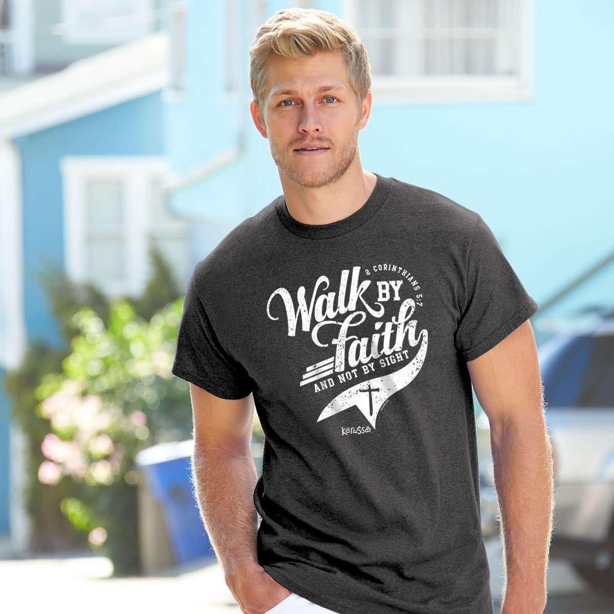 Kerusso Walk By Faith Christian - Adult & Kids T-Shirts, Sweatshirts & Hoodies apparel design preview 2