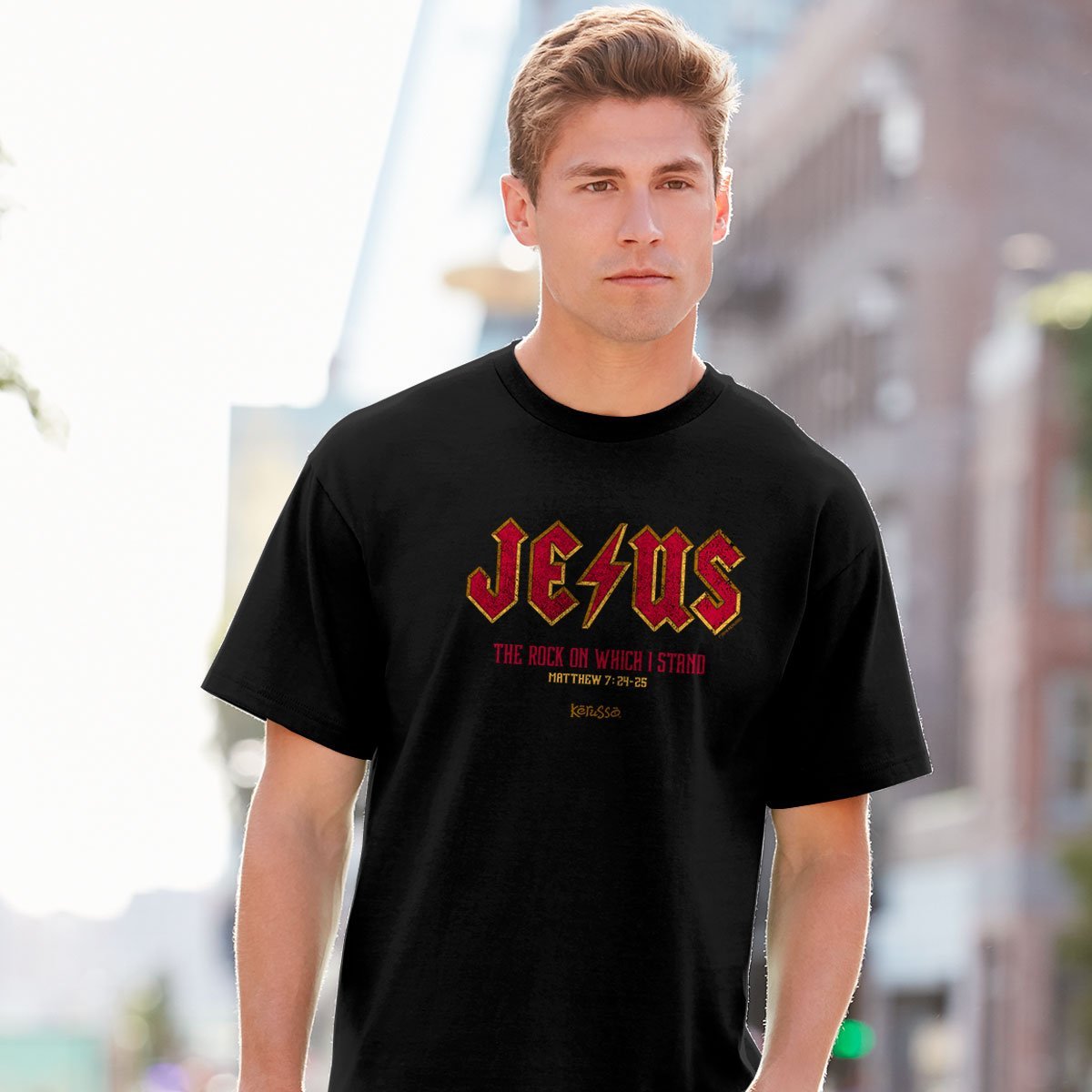 Kerusso Jesus the Rock on which I Stand Christian - Adult & Kids T-Shirts, Sweatshirts & Hoodies apparel design preview 2