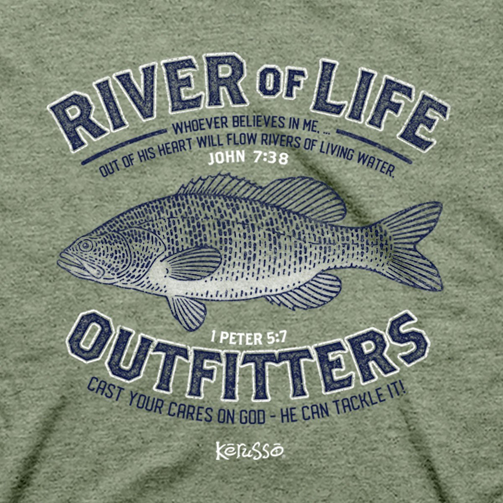 Kerusso Fishing River of Life Christian - Adult & Kids T-Shirts, Sweatshirts & Hoodies apparel design preview 2