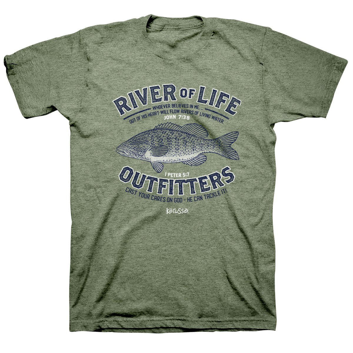 Kerusso Fishing River of Life Christian - Adult & Kids T-Shirts, Sweatshirts & Hoodies apparel design preview 1