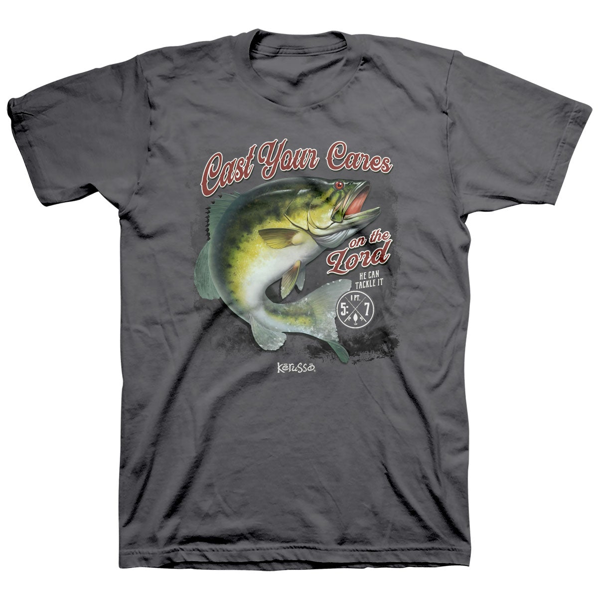 Kerusso Fishing Cast Your Cares Christian - Adult & Kids T-Shirts, Sweatshirts & Hoodies apparel design preview 1