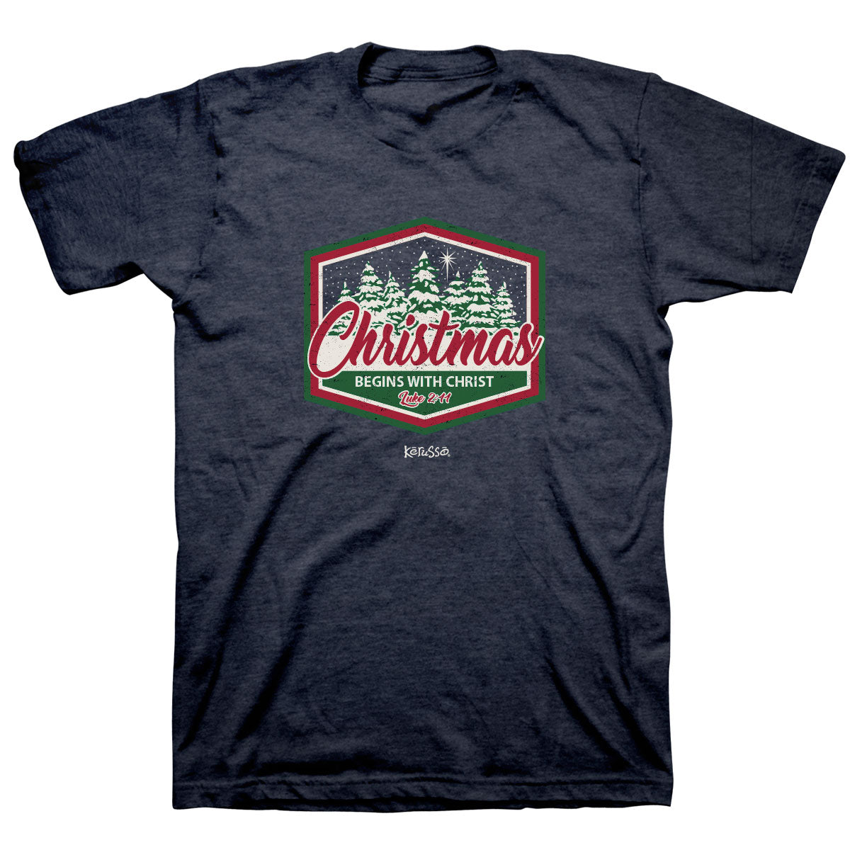 Kerusso Christian Christmas Badge - Adult & Kids T-Shirts, Sweatshirts & Hoodies apparel design preview 1