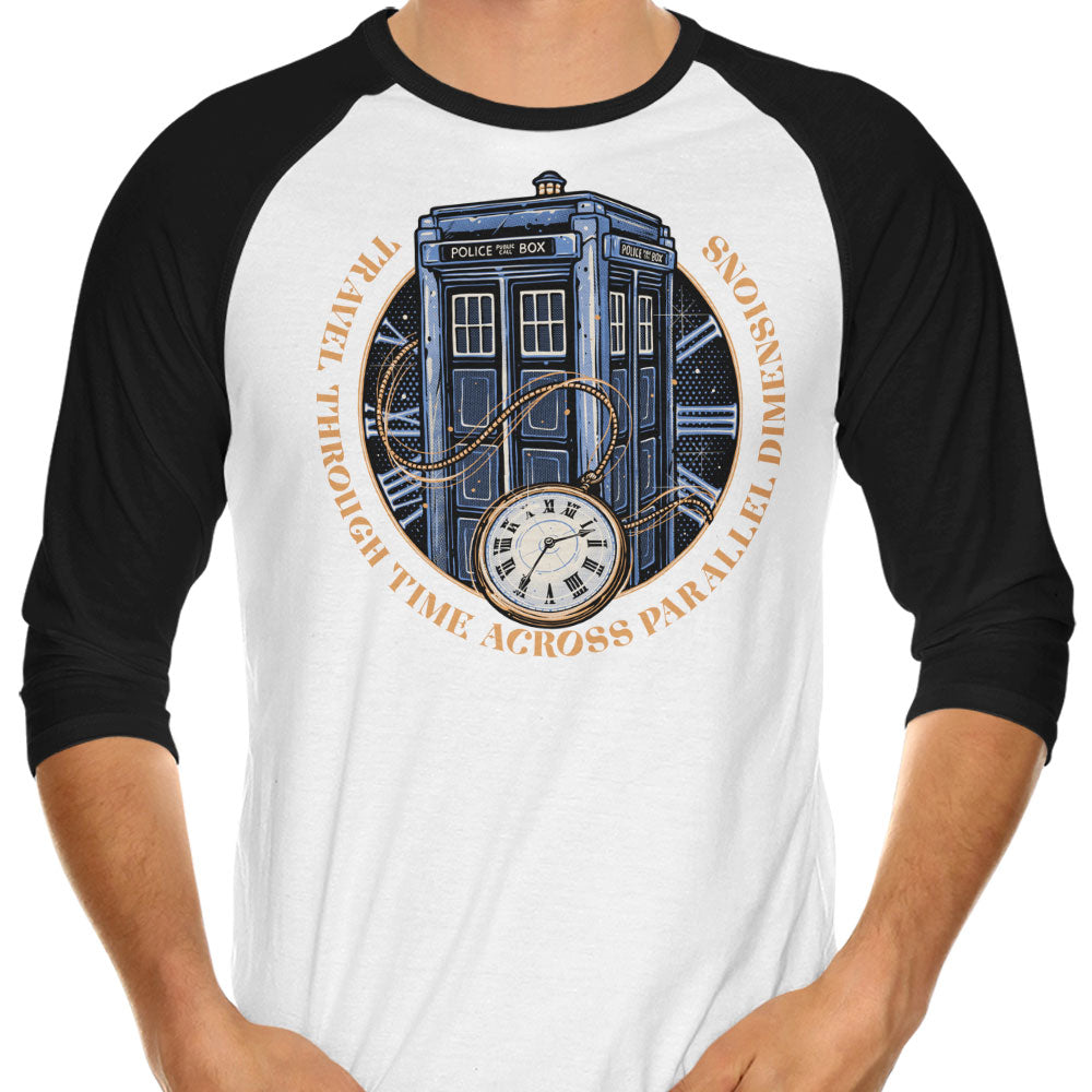 Across Parallel Dimensions 3/4 Sleeve Raglan - Adult & Kids T-Shirts, Sweatshirts & Hoodies apparel design preview 1
