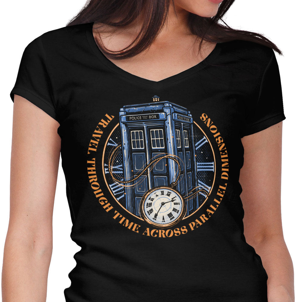 Across Parallel Dimensions Women's V-Neck - Adult & Kids T-Shirts, Sweatshirts & Hoodies apparel design preview 1