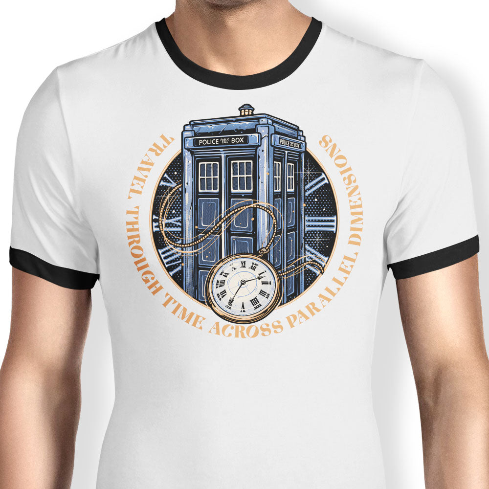 Across Parallel Dimensions Ringer - Adult & Kids T-Shirts, Sweatshirts & Hoodies apparel design preview 1