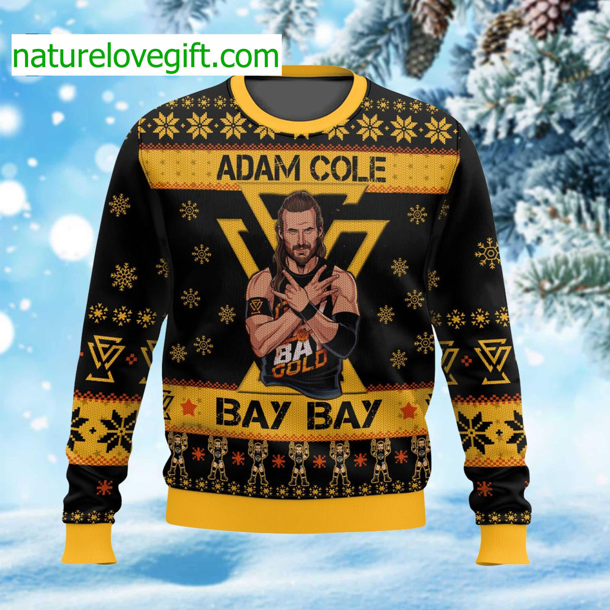 Adam Cole Bay Bay Ugly Christmas Sweater product image