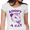 Adopt a Cat Women's V-Neck - Adult & Kids T-Shirts, Sweatshirts & Hoodies apparel design preview 1
