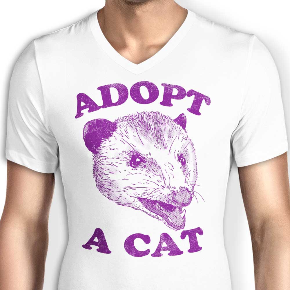 Adopt a Cat Men's V-Neck - Adult & Kids T-Shirts, Sweatshirts & Hoodies apparel design preview 2