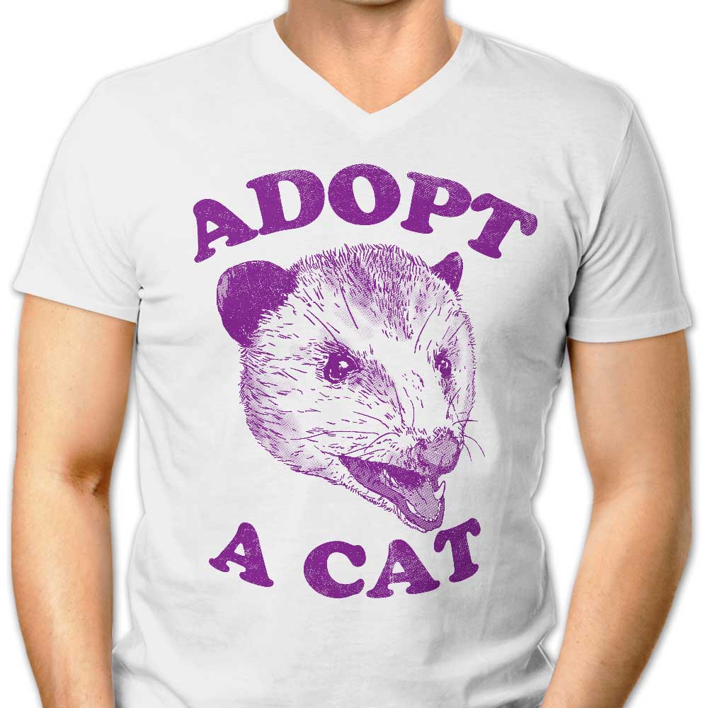 Adopt a Cat Men's V-Neck - Adult & Kids T-Shirts, Sweatshirts & Hoodies apparel design preview 1