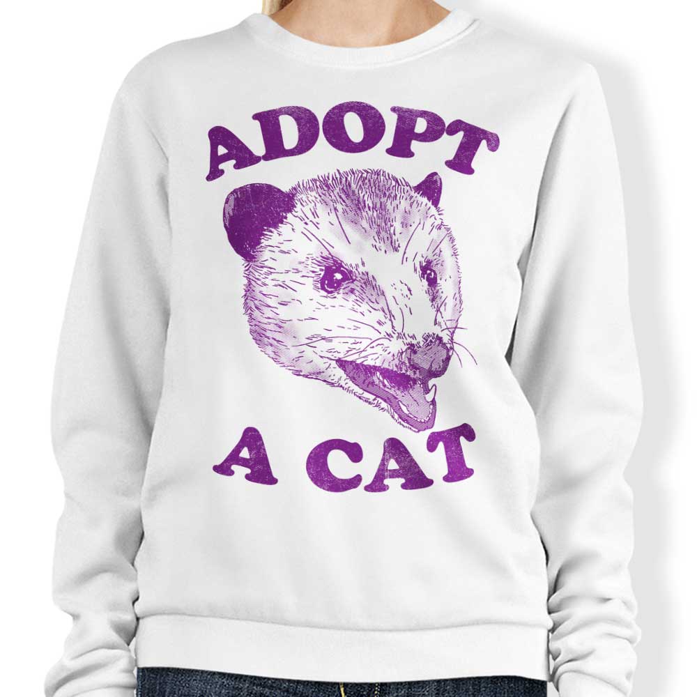 Adopt a Cat - Adult & Kids T-Shirts, Sweatshirts & Hoodies apparel design preview 1