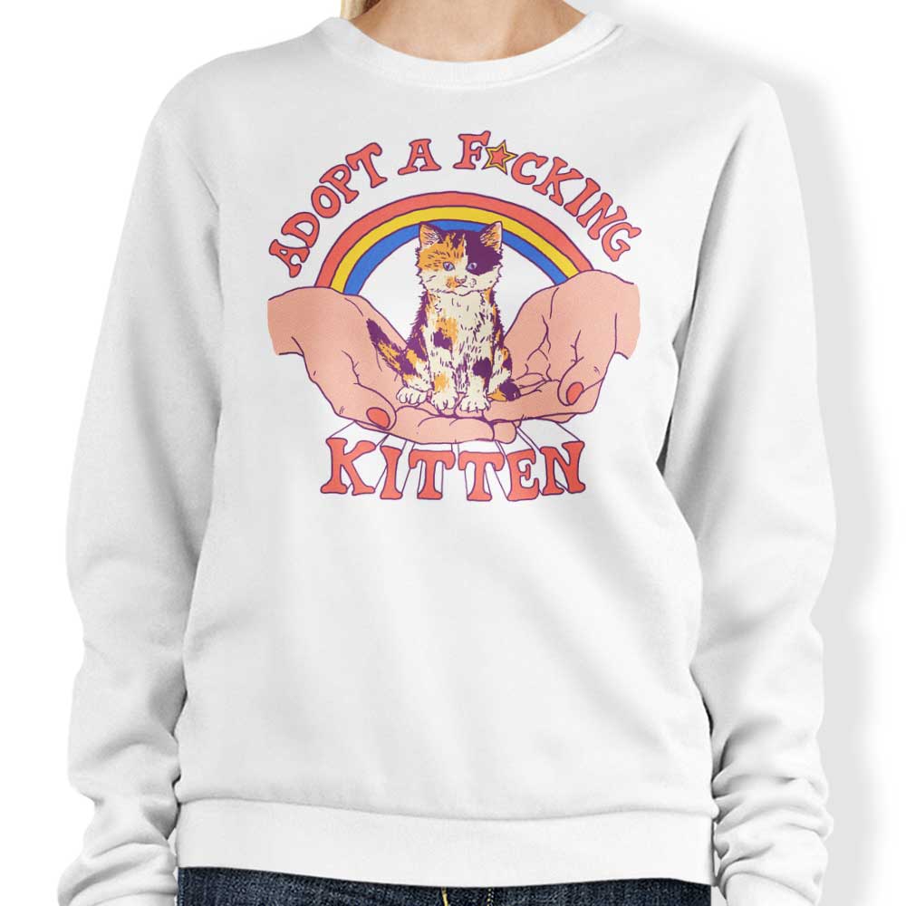 Adopt a Kitten - Adult & Kids T-Shirts, Sweatshirts & Hoodies apparel design preview 1