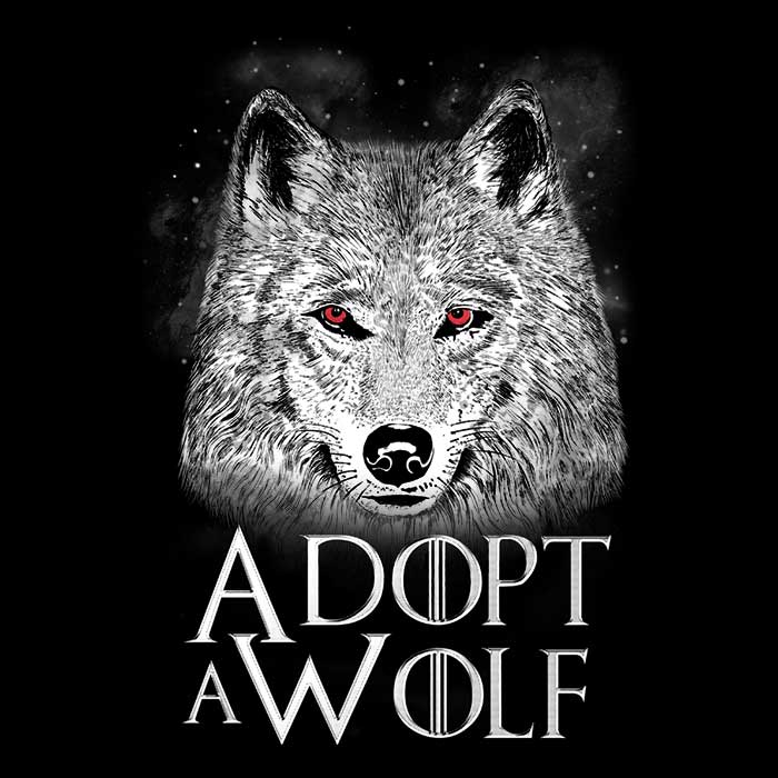 Adopt a Wolf Men's Apparel - Adult & Kids T-Shirts, Sweatshirts & Hoodies apparel design preview 2