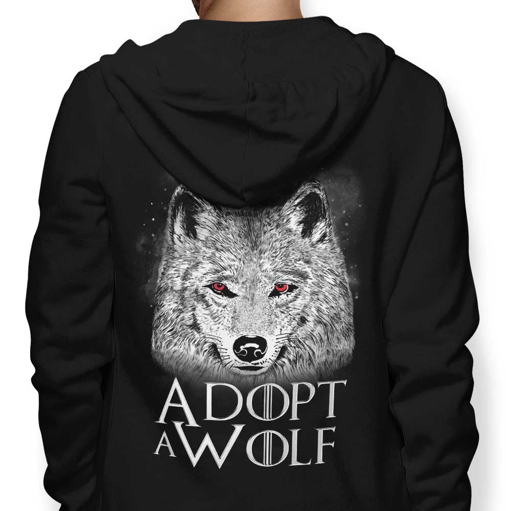 Adopt a Wolf - Adult & Kids T-Shirts, Sweatshirts & Hoodies apparel design preview 1