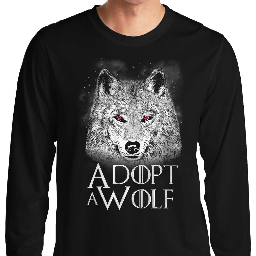 Adopt a Wolf - Adult & Kids T-Shirts, Sweatshirts & Hoodies apparel design preview 1