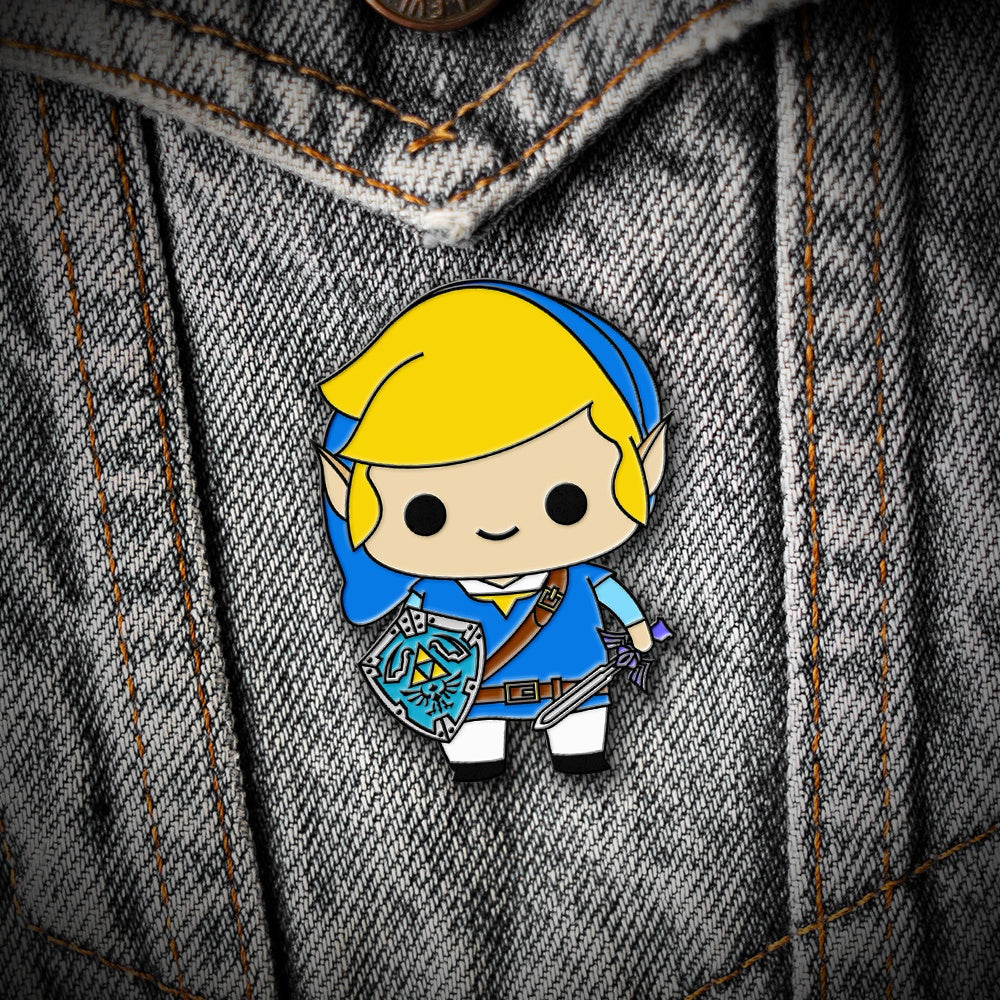 Adorable Courage (Blue) Enamel Pin - Adult & Kids T-Shirts, Sweatshirts & Hoodies apparel design preview 1