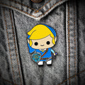 Adorable Courage (Blue) Enamel Pin - Adult & Kids T-Shirts, Sweatshirts & Hoodies apparel design preview 1