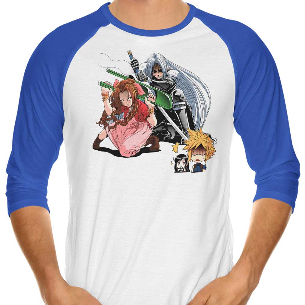 Aerith Ultimate Weapon 3/4 Sleeve Raglan - Adult & Kids T-Shirts, Sweatshirts & Hoodies apparel design preview 1