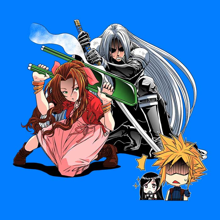 Aerith Ultimate Weapon Men's Apparel - Adult & Kids T-Shirts, Sweatshirts & Hoodies apparel design preview 2