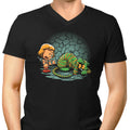 Afraid of Your Own Shadow Men's V-Neck - Adult & Kids T-Shirts, Sweatshirts & Hoodies apparel design preview 1