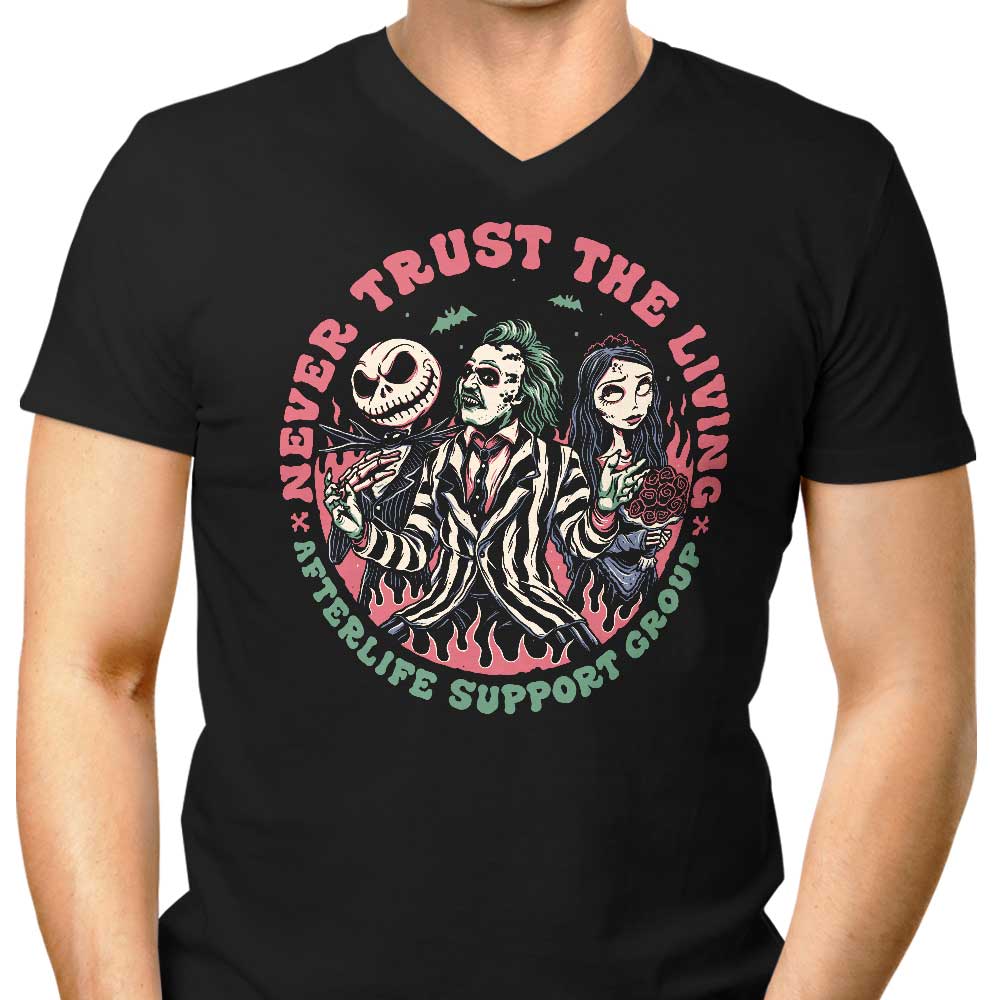 Afterlife Support Group Men's V-Neck - Adult & Kids T-Shirts, Sweatshirts & Hoodies apparel design preview 1