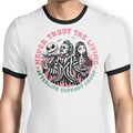 Afterlife Support Group Ringer - Adult & Kids T-Shirts, Sweatshirts & Hoodies apparel design preview 1