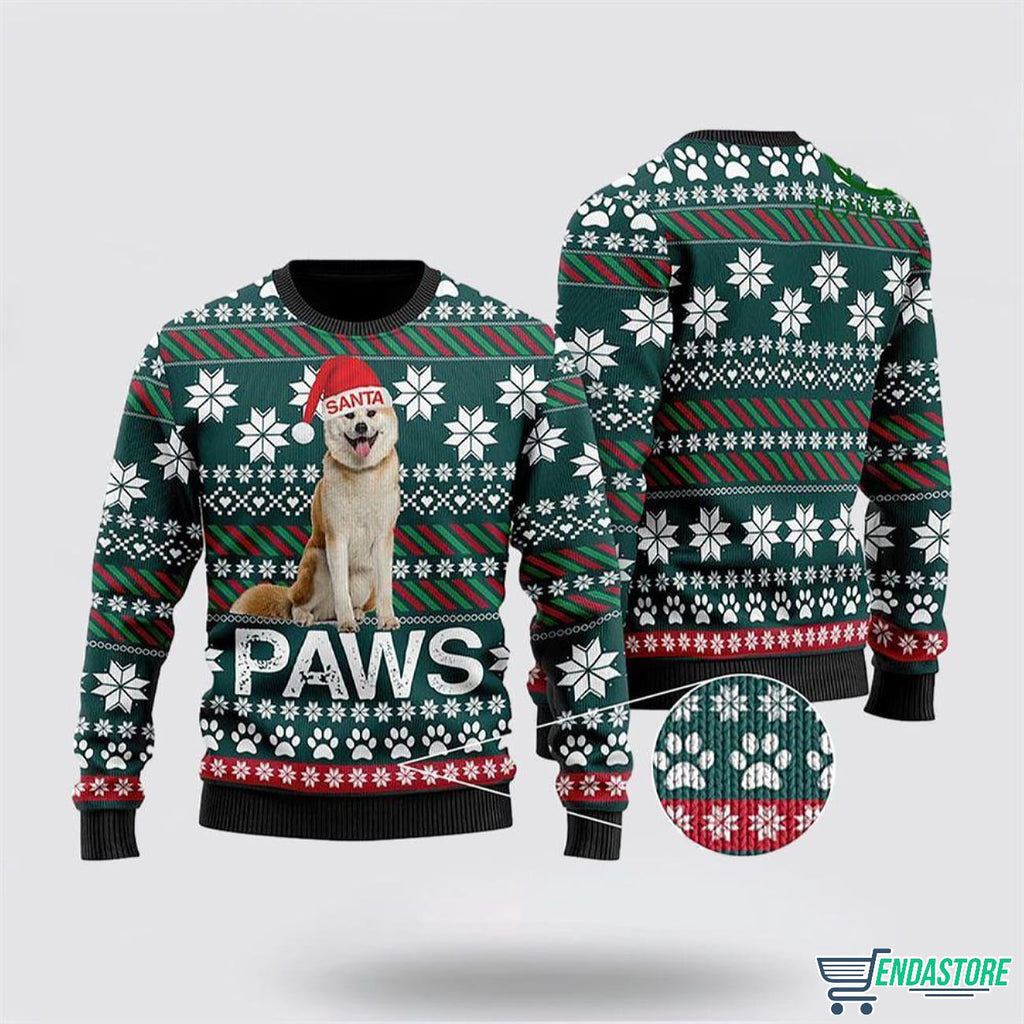 Akita Santa Printed Christmas Ugly Sweater product image