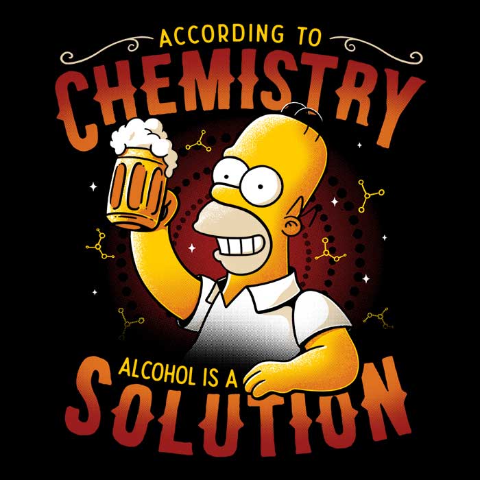 Alcohol is a Solution Men's Apparel - Adult & Kids T-Shirts, Sweatshirts & Hoodies apparel design preview 2