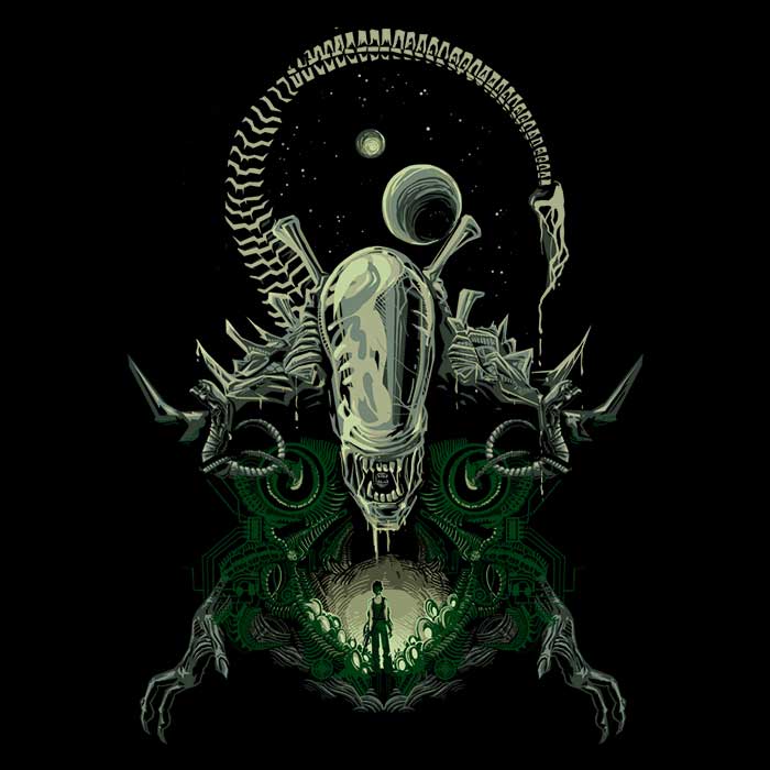 Alien Nightmare Men's Apparel - Adult & Kids T-Shirts, Sweatshirts & Hoodies apparel design preview 2