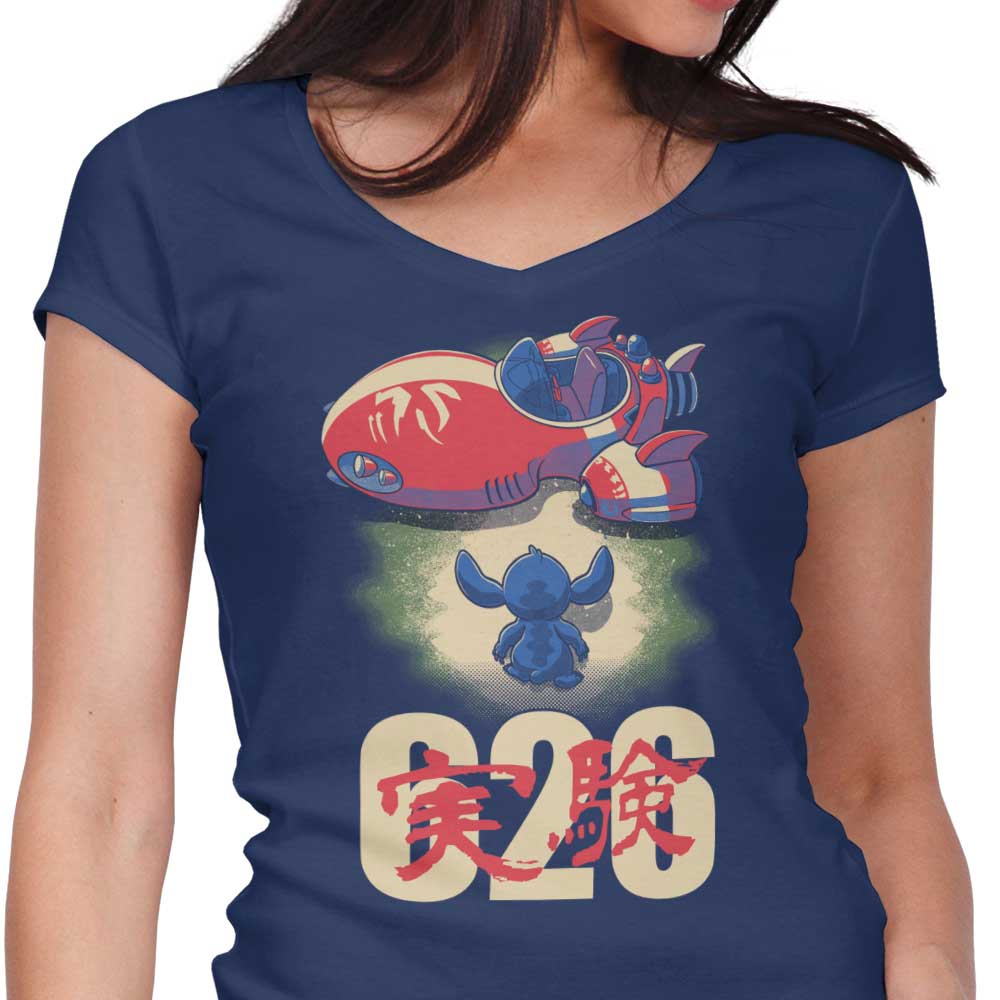 Alien Spaceship Women's V-Neck - Adult & Kids T-Shirts, Sweatshirts & Hoodies apparel design preview 1