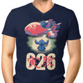 Alien Spaceship Men's V-Neck - Adult & Kids T-Shirts, Sweatshirts & Hoodies apparel design preview 1