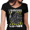 Alien Survivor Women's V-Neck - Adult & Kids T-Shirts, Sweatshirts & Hoodies apparel design preview 1