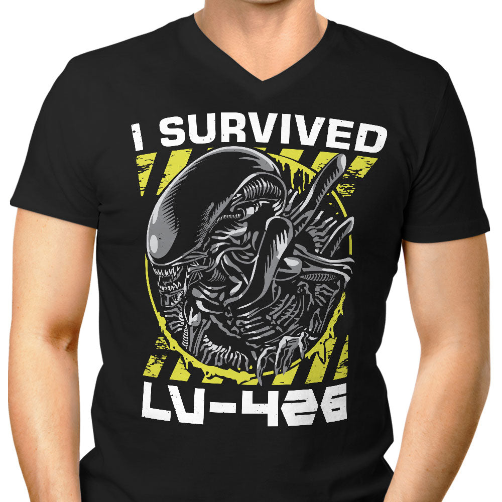 Alien Survivor Men's V-Neck - Adult & Kids T-Shirts, Sweatshirts & Hoodies apparel design preview 1