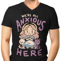 All Anxious Here Men's V-Neck - Adult & Kids T-Shirts, Sweatshirts & Hoodies apparel design preview 1