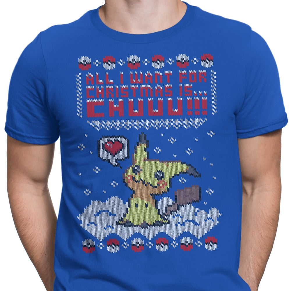 All I Want for Christmas is Chuuu Men's Apparel - Adult & Kids T-Shirts, Sweatshirts & Hoodies apparel design preview 2