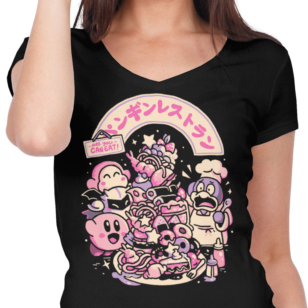 All You Can Eat Women's V-Neck - Adult & Kids T-Shirts, Sweatshirts & Hoodies apparel design preview 2