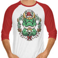 Alligator Christmas 3/4 Sleeve Raglan - Adult & Kids T-Shirts, Sweatshirts & Hoodies apparel design preview 1