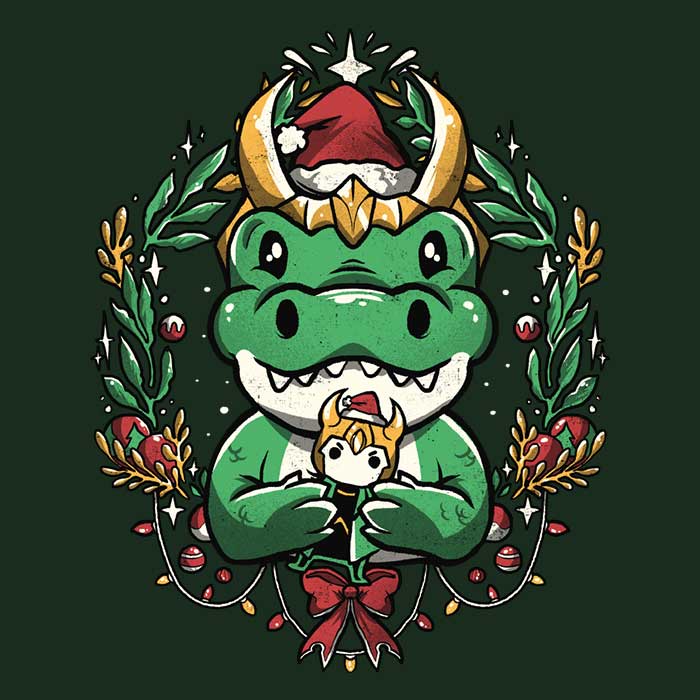 Alligator Christmas Men's Apparel - Adult & Kids T-Shirts, Sweatshirts & Hoodies apparel design preview 2