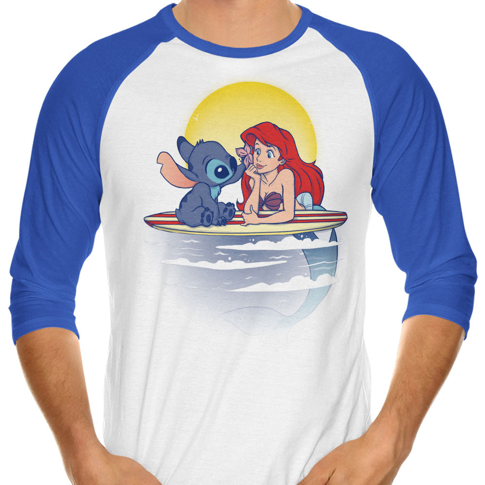 Aloha Mermaid 3/4 Sleeve Raglan - Adult & Kids T-Shirts, Sweatshirts & Hoodies apparel design preview 1