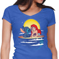 Aloha Mermaid Women's V-Neck - Adult & Kids T-Shirts, Sweatshirts & Hoodies apparel design preview 1