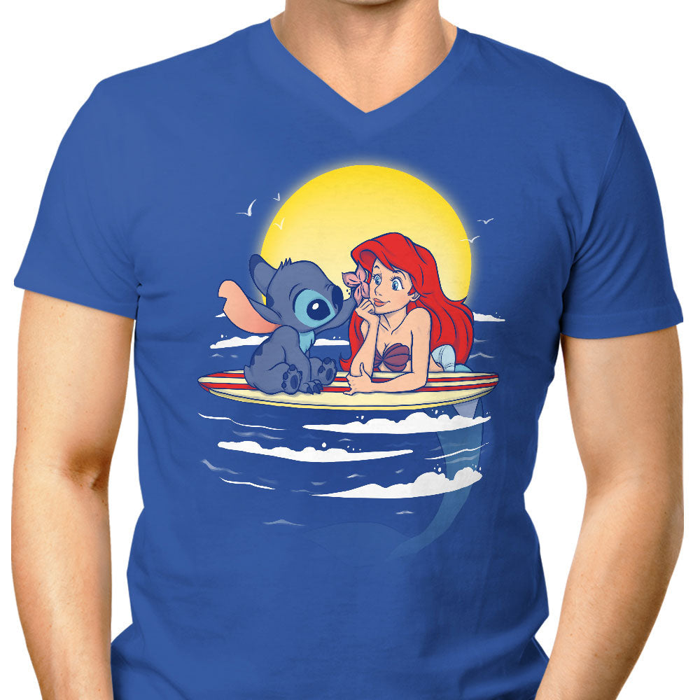 Aloha Mermaid Men's V-Neck - Adult & Kids T-Shirts, Sweatshirts & Hoodies apparel design preview 1