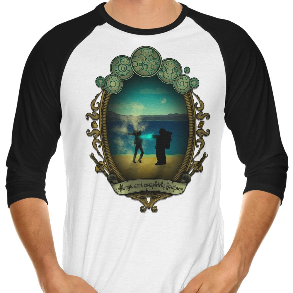 Always and Completely Forgiven 3/4 Sleeve Raglan - Adult & Kids T-Shirts, Sweatshirts & Hoodies apparel design preview 1