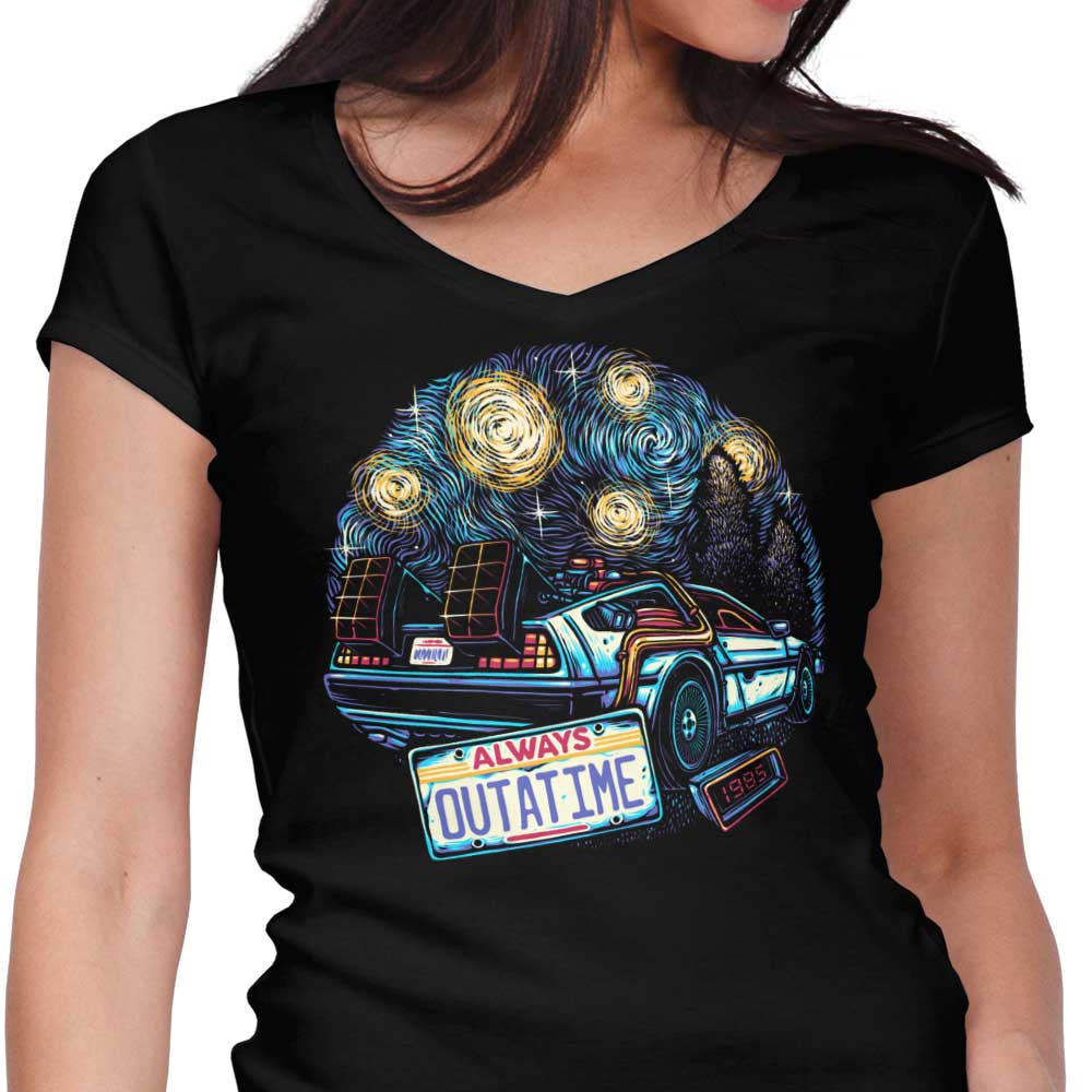 Always Outatime Women's V-Neck - Adult & Kids T-Shirts, Sweatshirts & Hoodies apparel design preview 1
