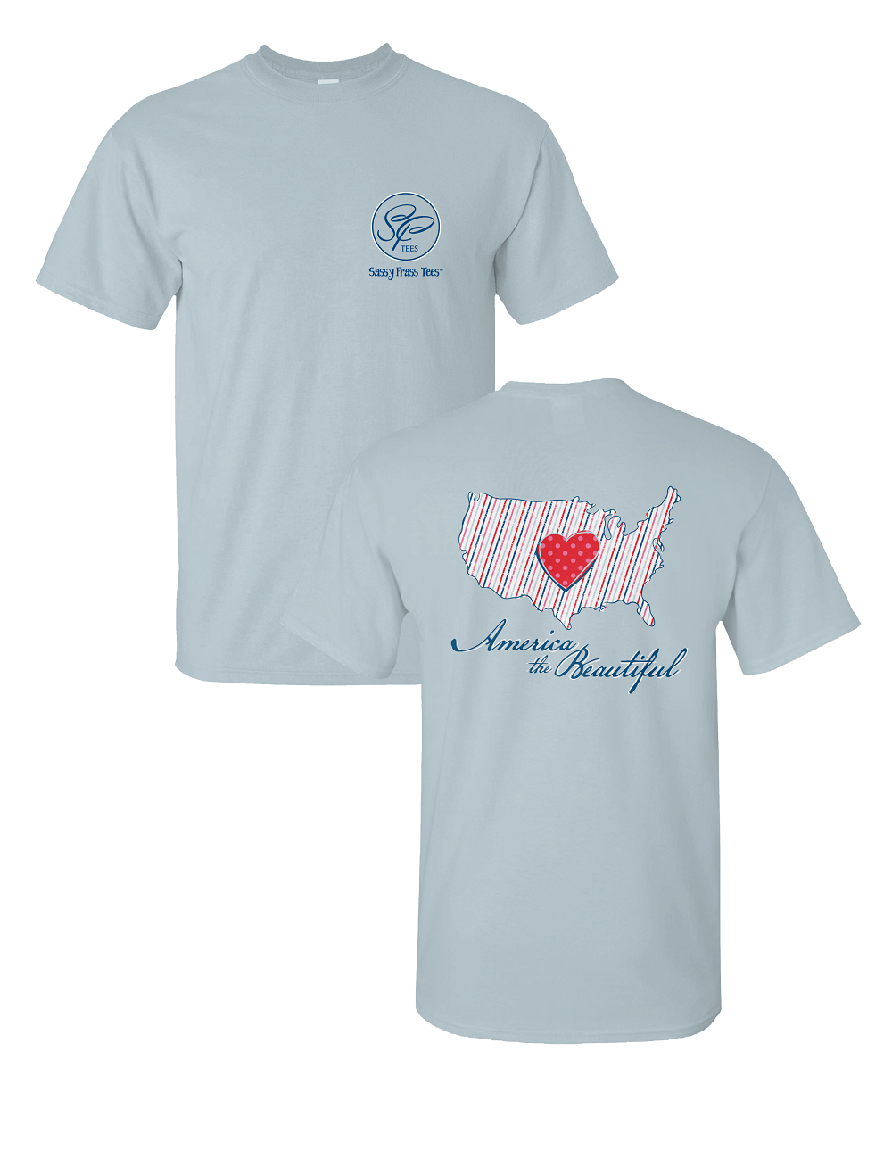 SALE Sassy Frass America the Beautiful Heart Bright - Adult & Kids T-Shirts, Sweatshirts & Hoodies apparel design preview 1