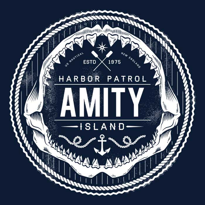 Amity Island Harbor Patrol Men's Apparel - Adult & Kids T-Shirts, Sweatshirts & Hoodies apparel design preview 2