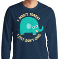 An Elephant Never Cares - Adult & Kids T-Shirts, Sweatshirts & Hoodies apparel design preview 1