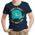 An Elephant Never Cares Youth Apparel - Adult & Kids T-Shirts, Sweatshirts & Hoodies apparel design preview 1