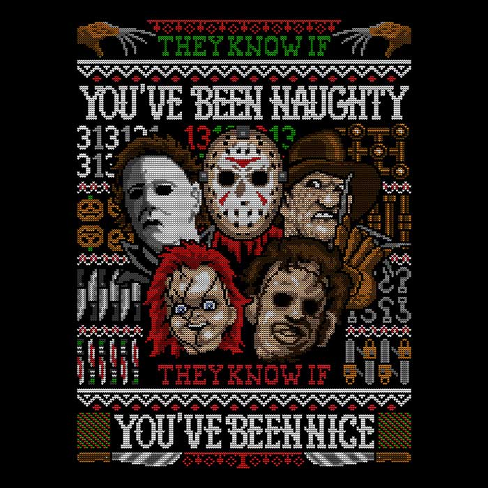 An Ugly Slasher Sweater - Adult & Kids T-Shirts, Sweatshirts & Hoodies apparel design preview 2