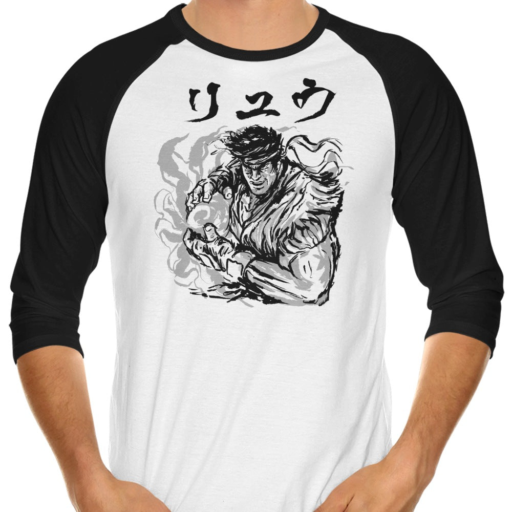 Ansatsuken Copia 3/4 Sleeve Raglan - Adult & Kids T-Shirts, Sweatshirts & Hoodies apparel design preview 1